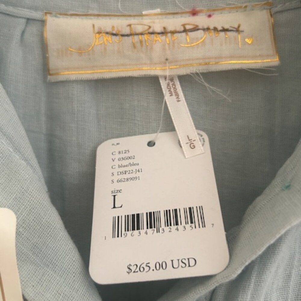 Jen's Pirate Booty x Free People Light Sky Blue Satisfaction Romper NWT - Picture 2 of 16